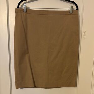 J. Crew Tan Pencil Skirt Knee-Length Work Style